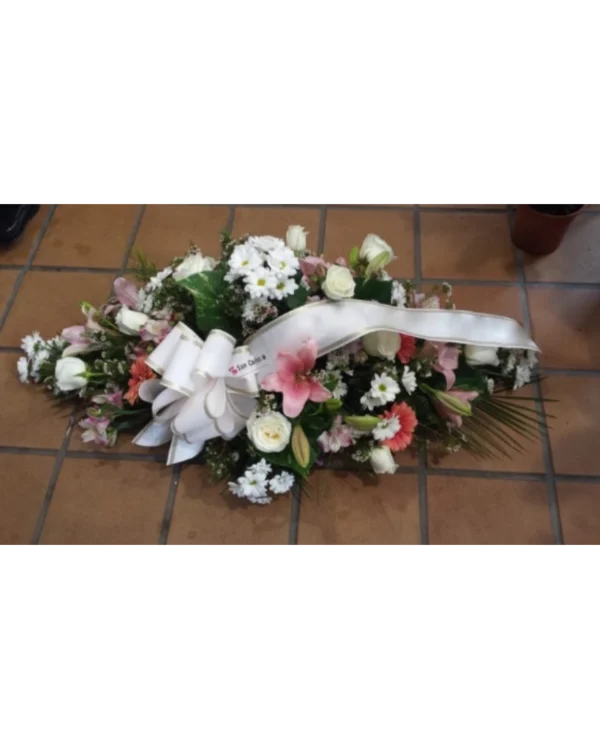 Palma Funeraria en tonos Rosa y Blanco Palma Funeraria en tonos Rosa y Blanco