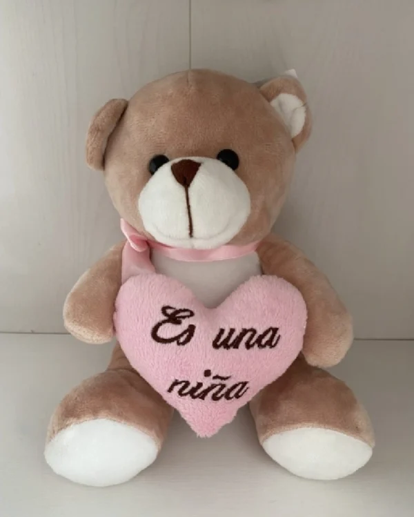Peluche Oso Rosa Niña Corazón Peluche Oso Rosa Nina Corazon