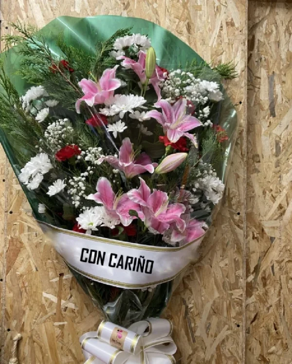 Ramo Funerario Color Lilium, Margarita y Clavel Ramo Funerario Color Lilium Margarita y Clavel