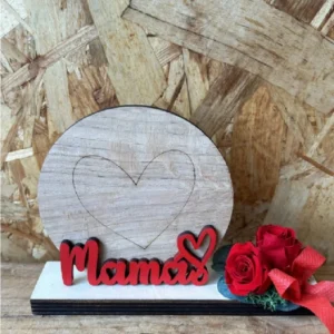 Corazón madera Mamá. 4 Corazón madera Mamá. - Imagen 2