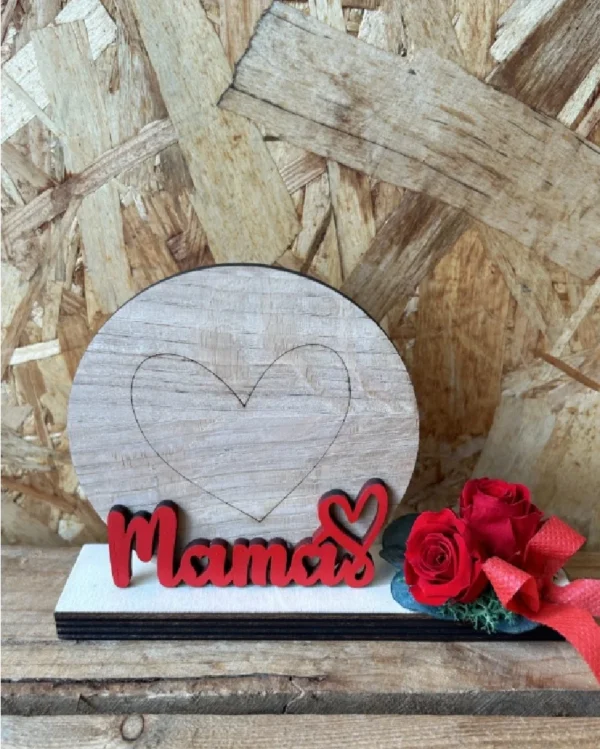Corazón madera Mamá. 1 Corazon madera Mam 1