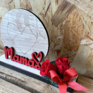 Corazón madera Mamá. 5 Corazón madera Mamá. - Imagen 3