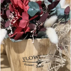 Base flower nature blanco y granate. 6 Base flower nature blanco y granate. - Imagen 3