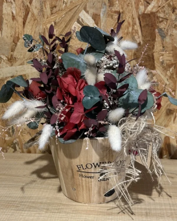 Base flower nature blanco y granate. 1 Base flower nature blanco y granate 3