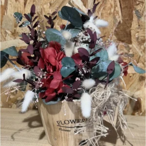 Base flower nature blanco y granate. 4 Base flower nature blanco y granate. - Imagen 1