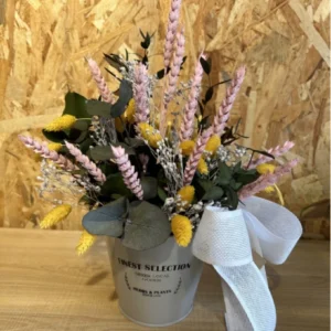 Cubo vintage Flower yellow - Imagen 4