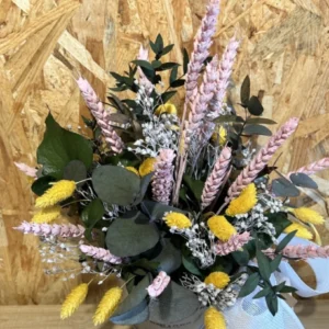 Cubo vintage Flower yellow - Imagen 3