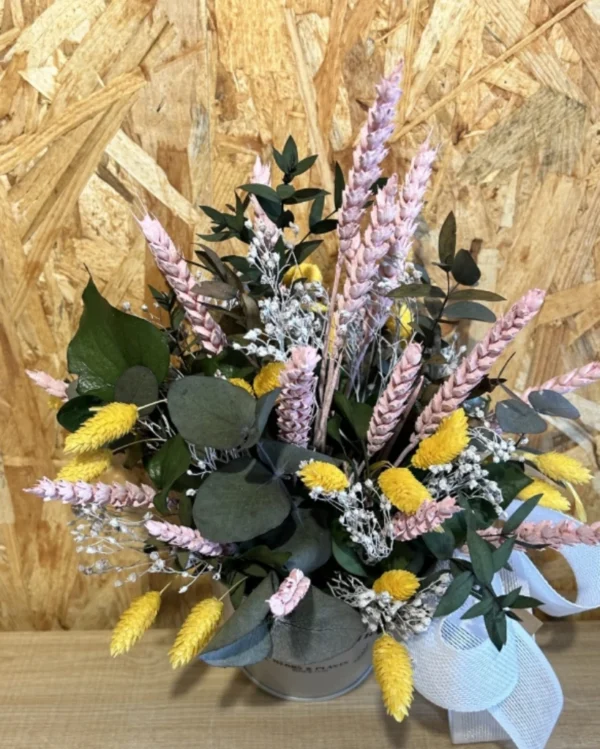 Cubo vintage Flower yellow 2