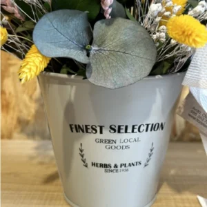 Cubo vintage Flower yellow - Imagen 2