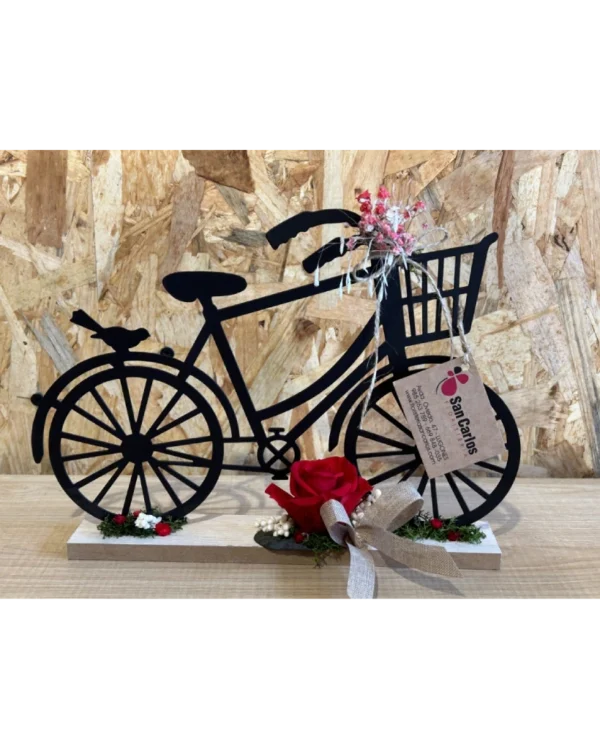 Bicicleta con Rosa Roja preservada. 3 Bicicleta con Rosa Roja preservada 1