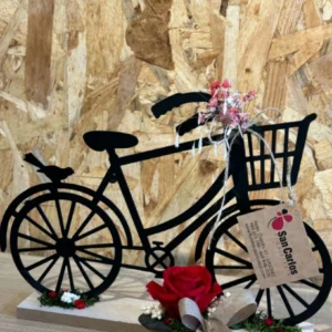 Bicicleta con Rosa Roja preservada. 6 Bicicleta con Rosa Roja preservada. - Imagen 3