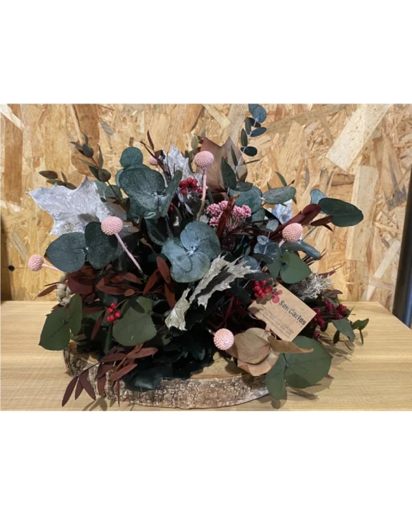 Centro eucalipto preservado en rodaja madera Centro eucalipto preservado en rodaja madera