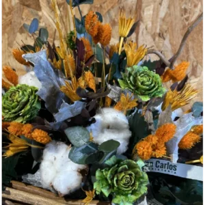 Centro otoñal flor seca y preservado. 5 Centro otoñal flor seca y preservado. - Imagen 2