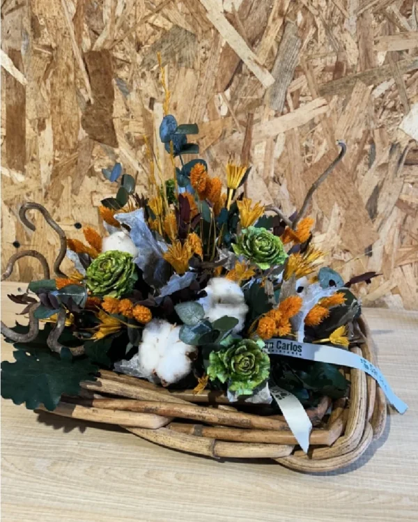 Centro otoñal flor seca y preservado. 2 Centro otonal flor seca y preservado 2