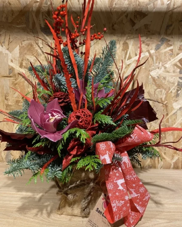 Saquito navideno tonos rojos y verdes 1