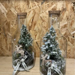 Inicio 12 Botella cristal Navidad con led