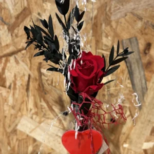 Jarrón anillero con rosa roja preservada. 7 Jarrón anillero con rosa roja preservada. - Imagen 4