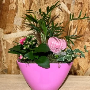 Centro plantas LOVE pink. - Imagen 3